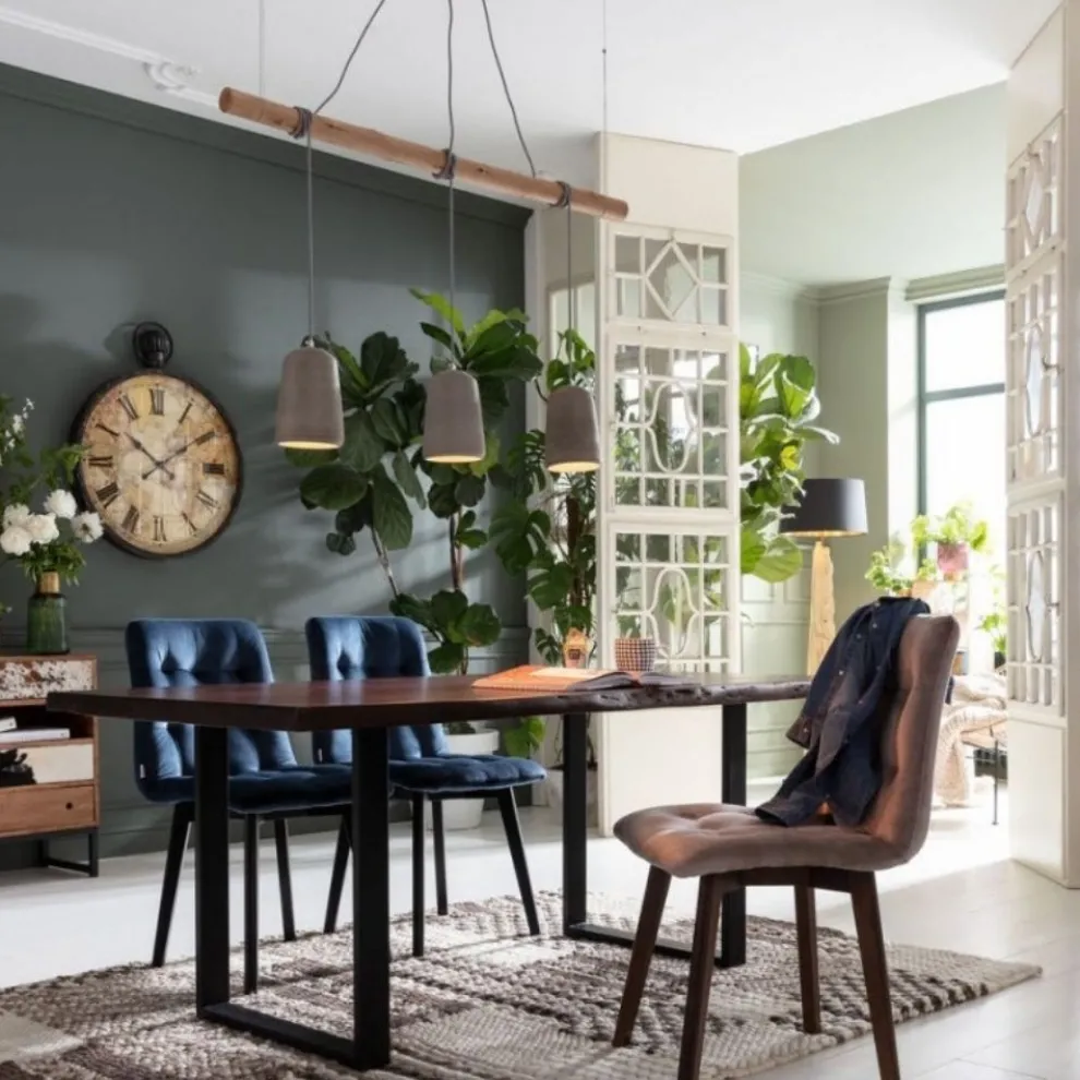 Eetkamerstoel Black Moritz Fluweel Blauw