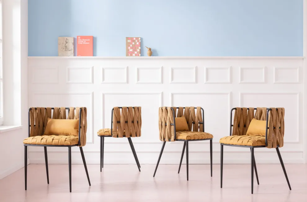 Eetkamerstoel Cheerio Geel Incl. Kussen