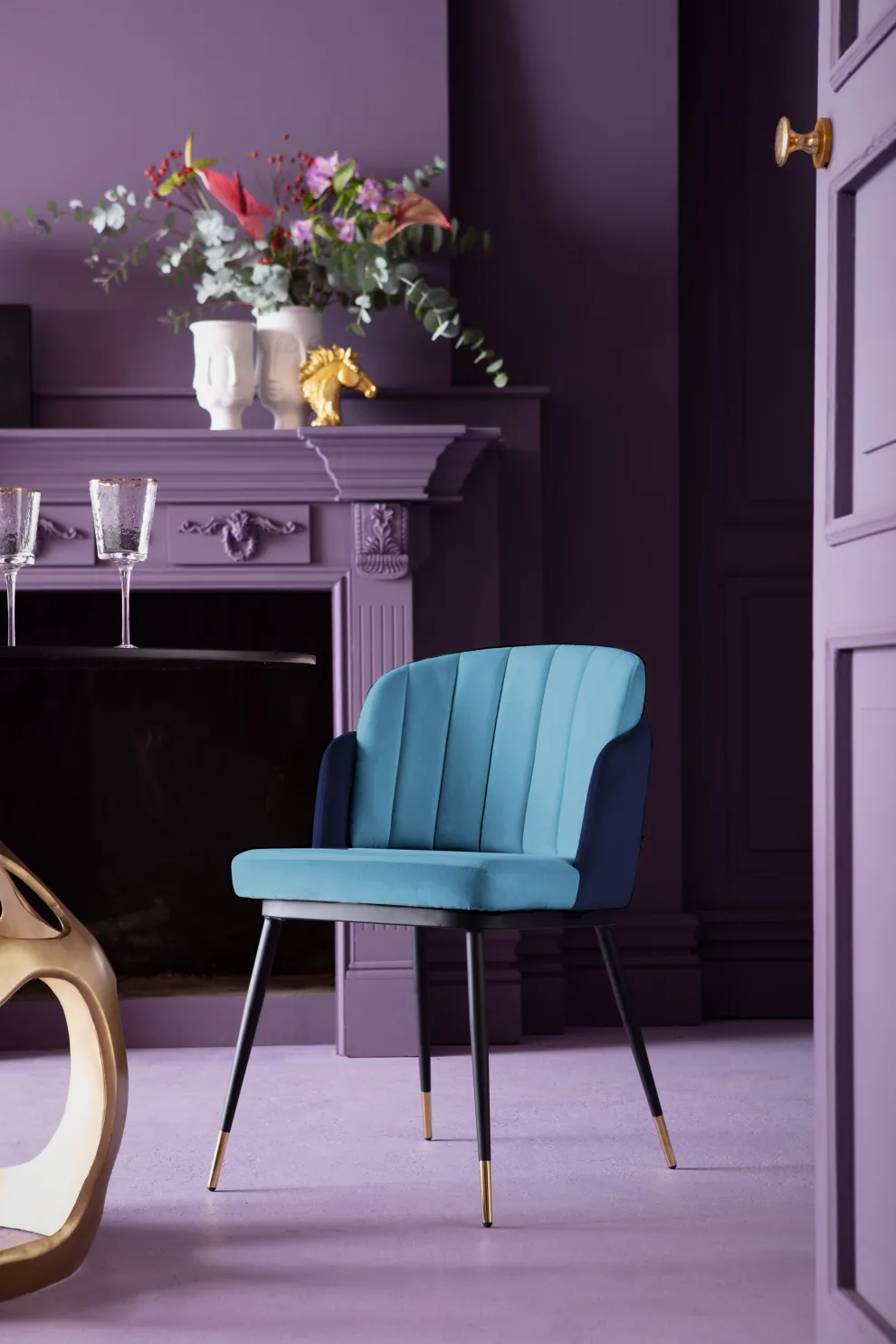 Eetkamerstoel Hojas Blue