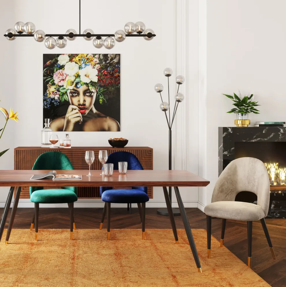 Eetkamerstoel Iris Fluweel Beige