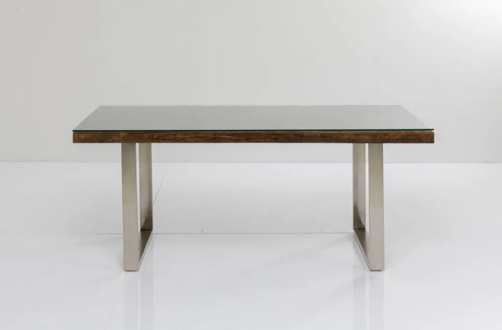 Eettafel Conley Chroom 180x90cm