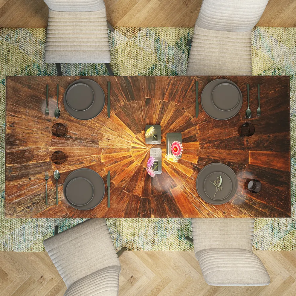 Eettafel Conley Zwart 180x90cm