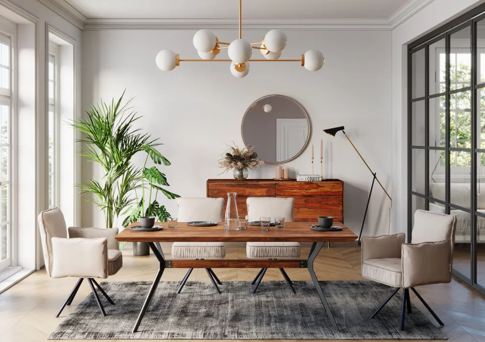 Eettafel Downtown Walnoot 180x90cm