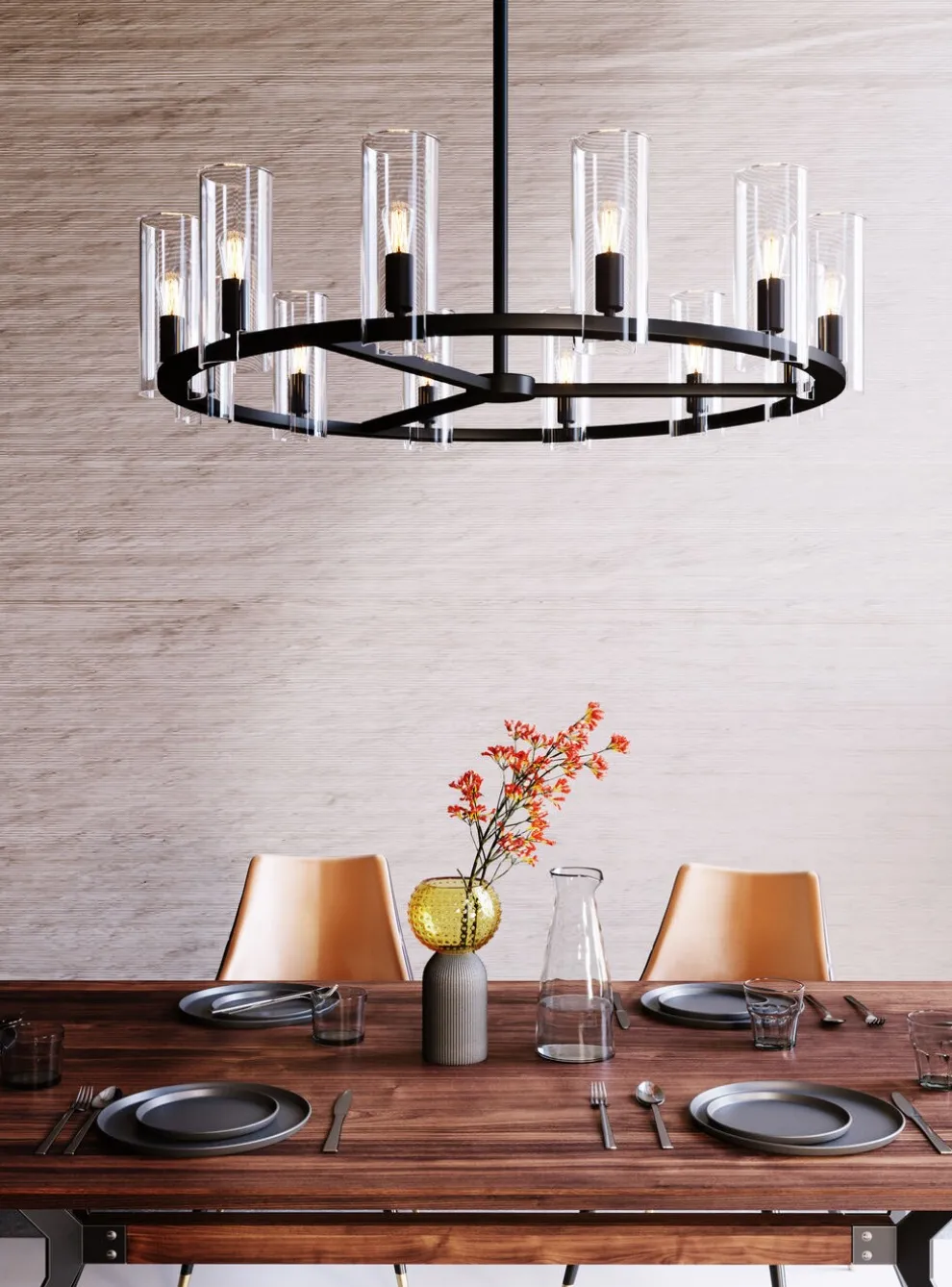 Eettafel Downtown Walnoot 220x100cm