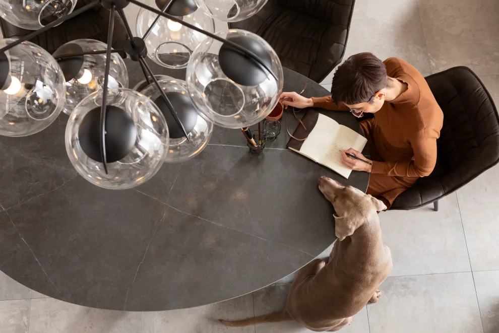 Eettafel Grande Possibilita Zwart 180x120cm