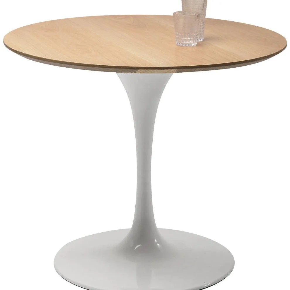 Eettafel Invitation Set Eiken Wit Ø90cm