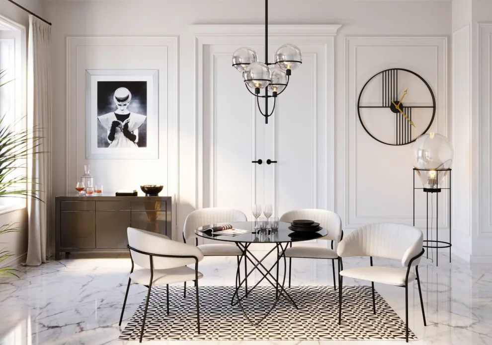 Eettafel Molekular Zwart Ø120cm