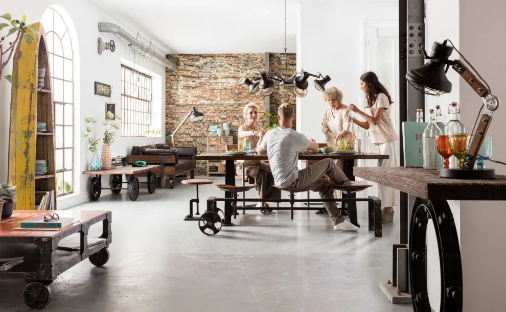 Eettafel Railway Unikat 210x100cm