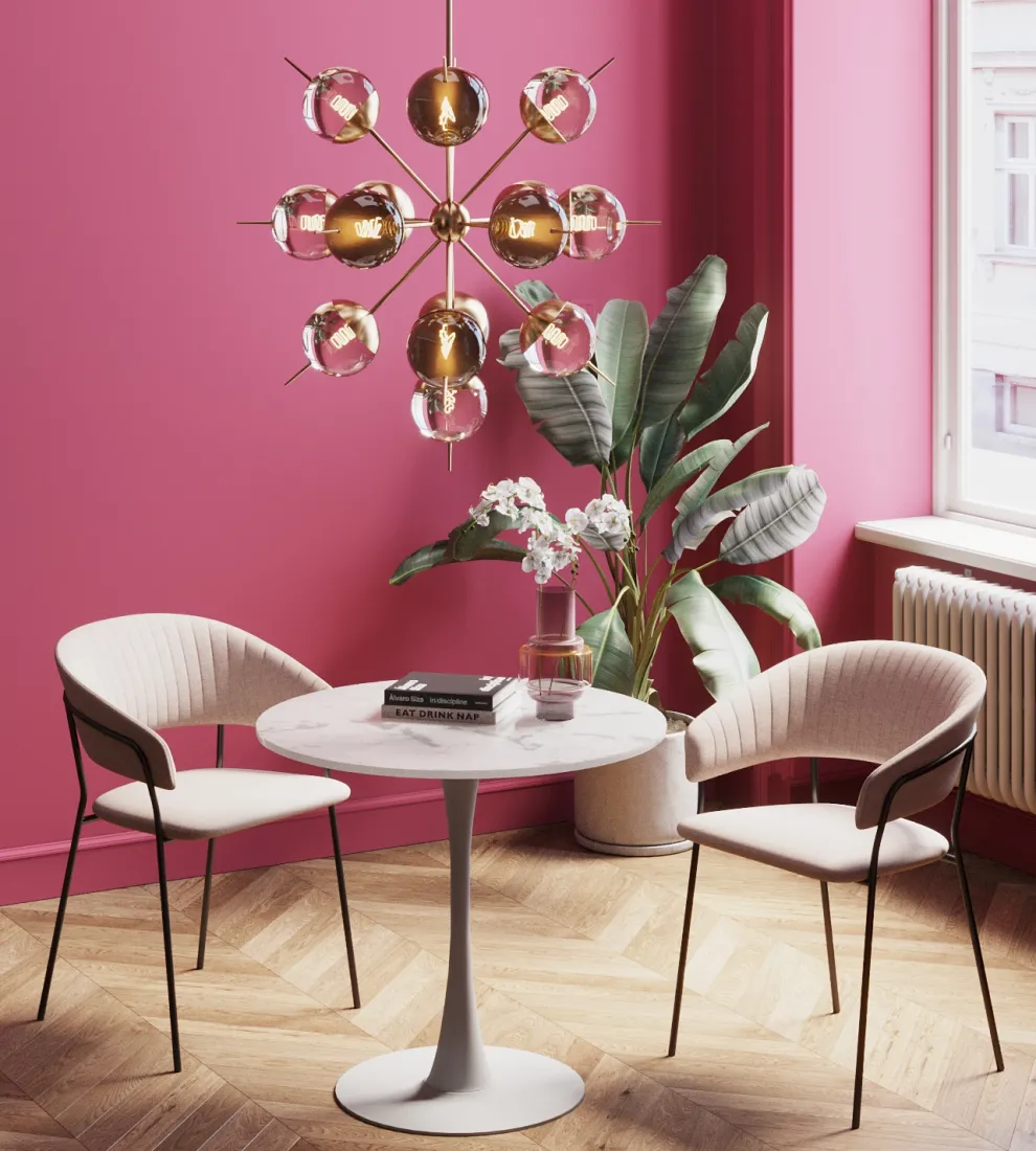 Eettafel Schickeria Marble White Ø80cm