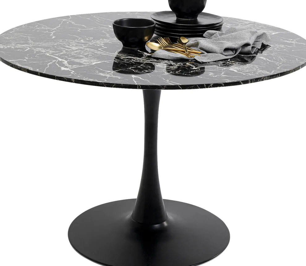 Eettafel Schickeria Marble Black 110cm