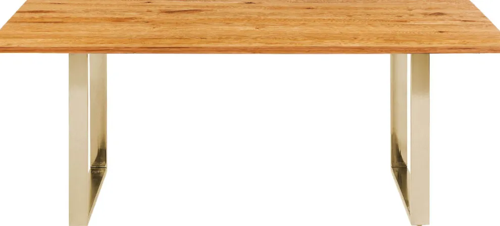 Eettafel Symphony Eiken Messing 180x90cm