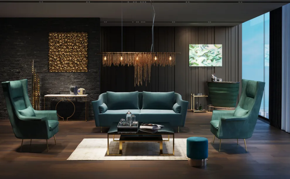 Fauteuil Vegas Forever Petrol-Blauw