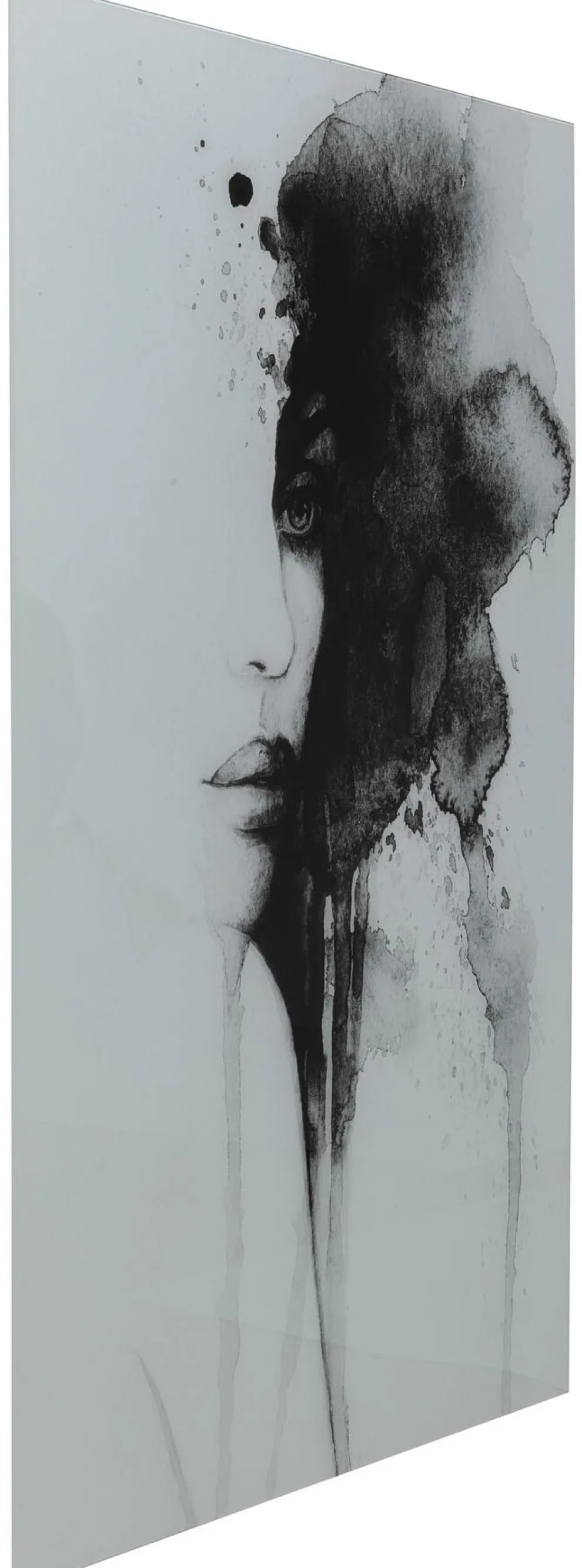 Glas Schilderij Smokey Face 100x150cm