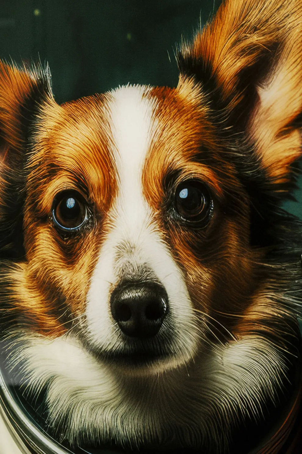 Glasschilderij Astronauts Dogs 80x60cm