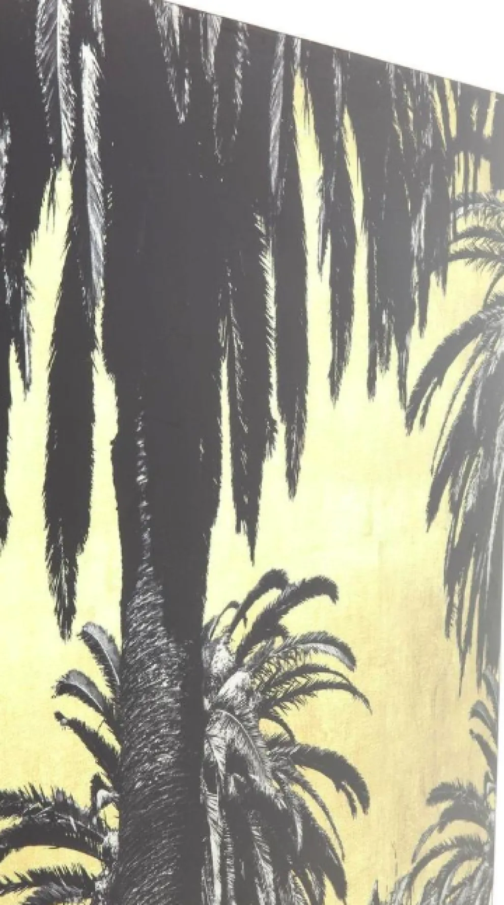 Glasschilderij Metallic Palms 180x120cm