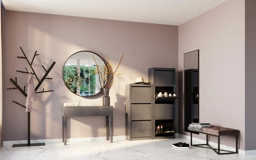 Halbank Crossover Grijs Zwart 150x40cm