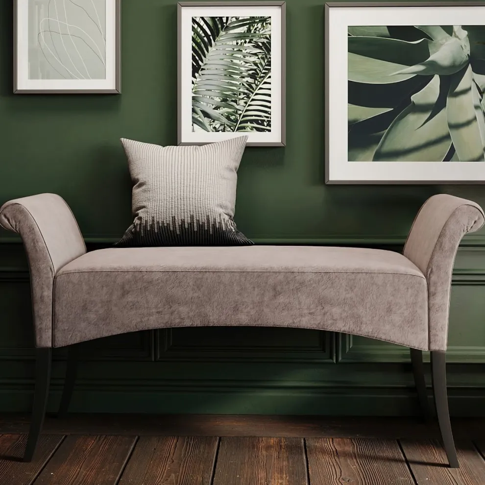 Halbank Motley Fluweel Zilvergrijs