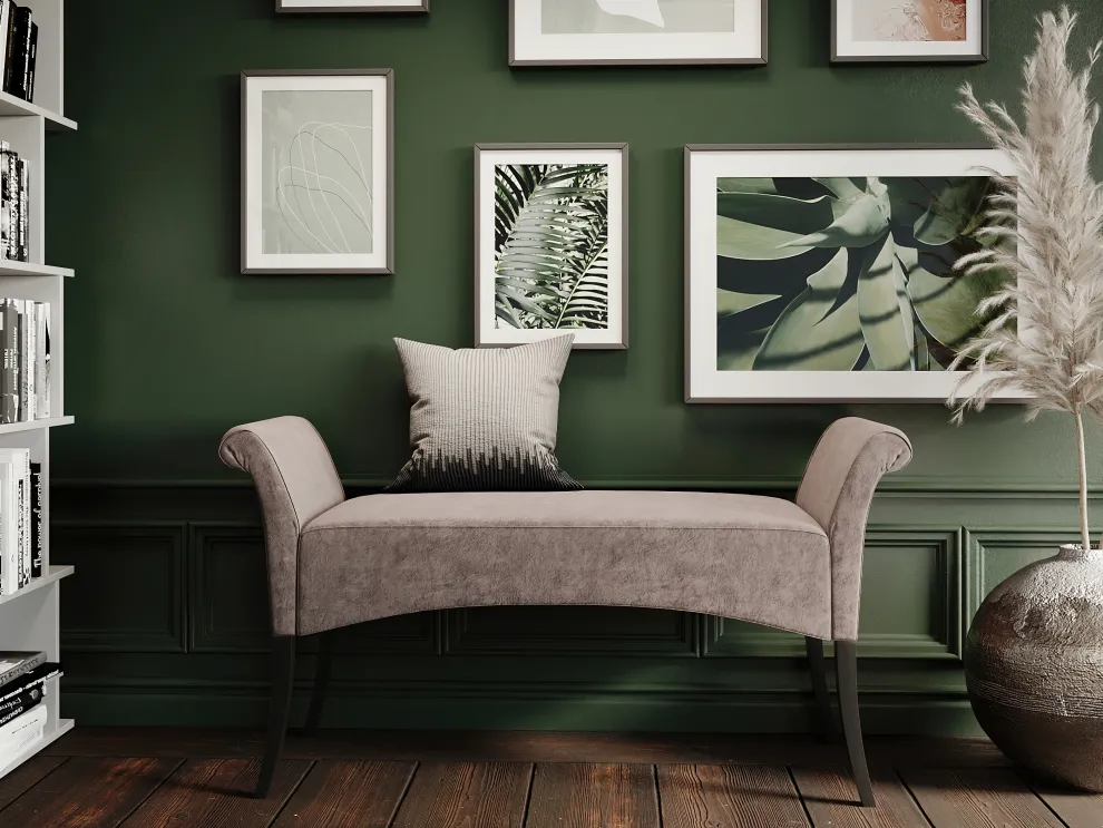 Halbank Motley Fluweel Zilvergrijs