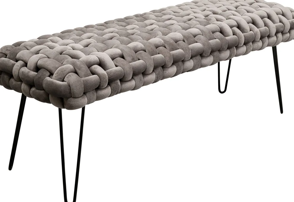 Halbank Weave Grijs 128cm