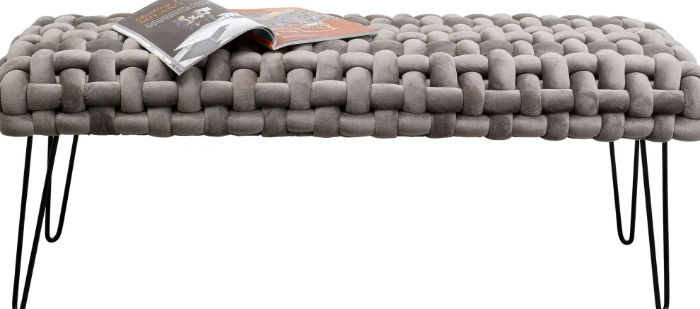 Halbank Weave Grijs 128cm