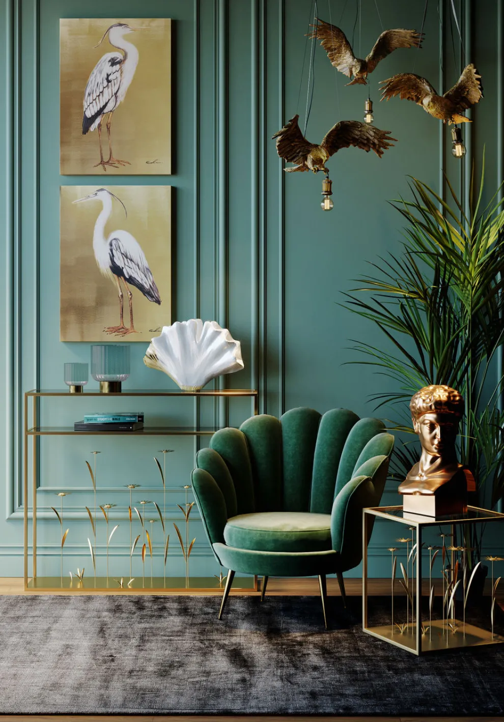 Hanglamp Animal Uil Goud