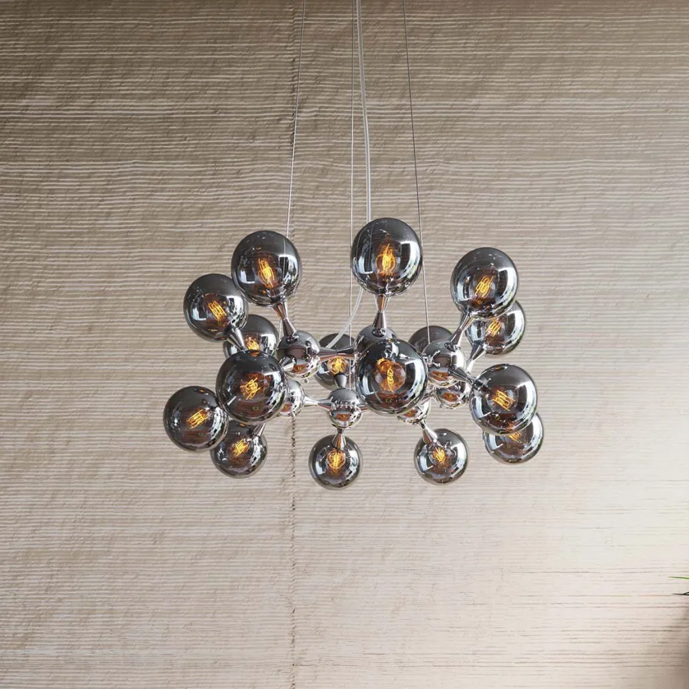Hanglamp Atomic Balls Silver Ø74cm