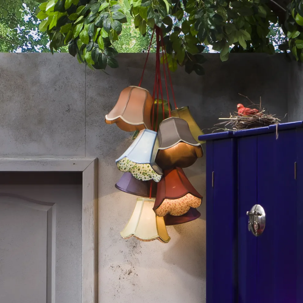 Hanglamp Saloon Flowers 9 Stuks