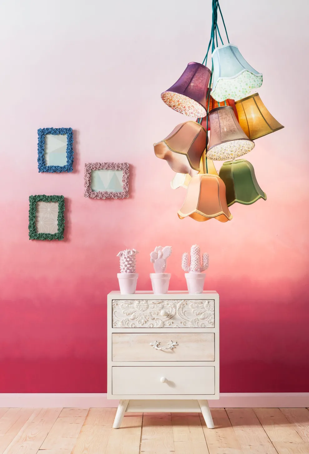 Hanglamp Saloon Flowers 9 Stuks