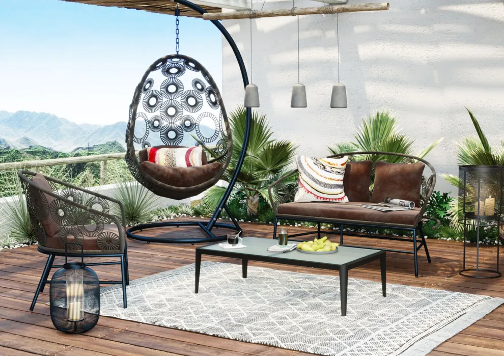 Hangstoel Ibiza Bruin