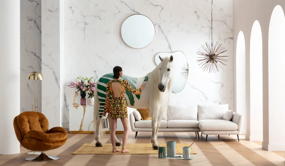 Hoekbank Amalfi Rechts Creme 275cm