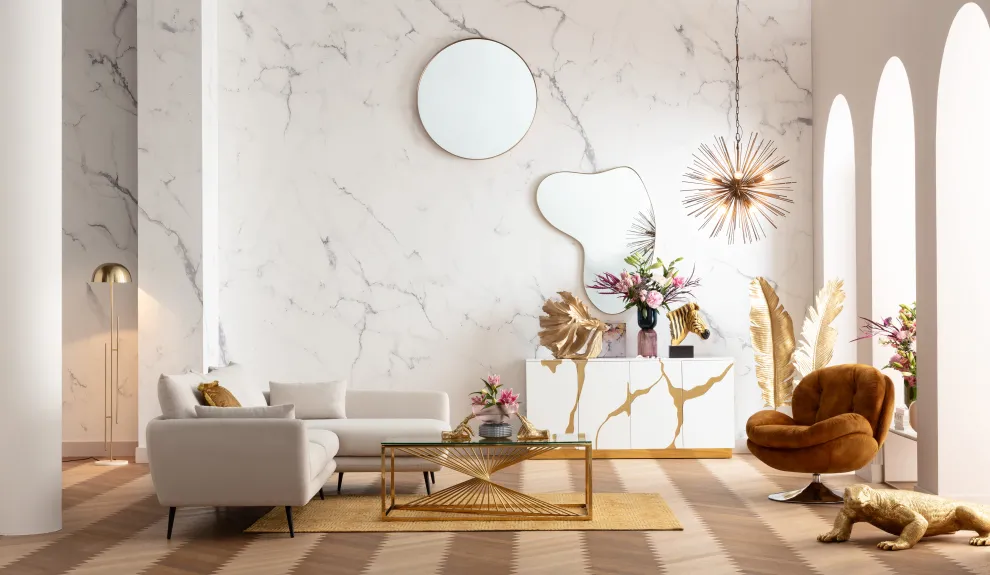 Hoekbank Amalfi Rechts Creme 275cm