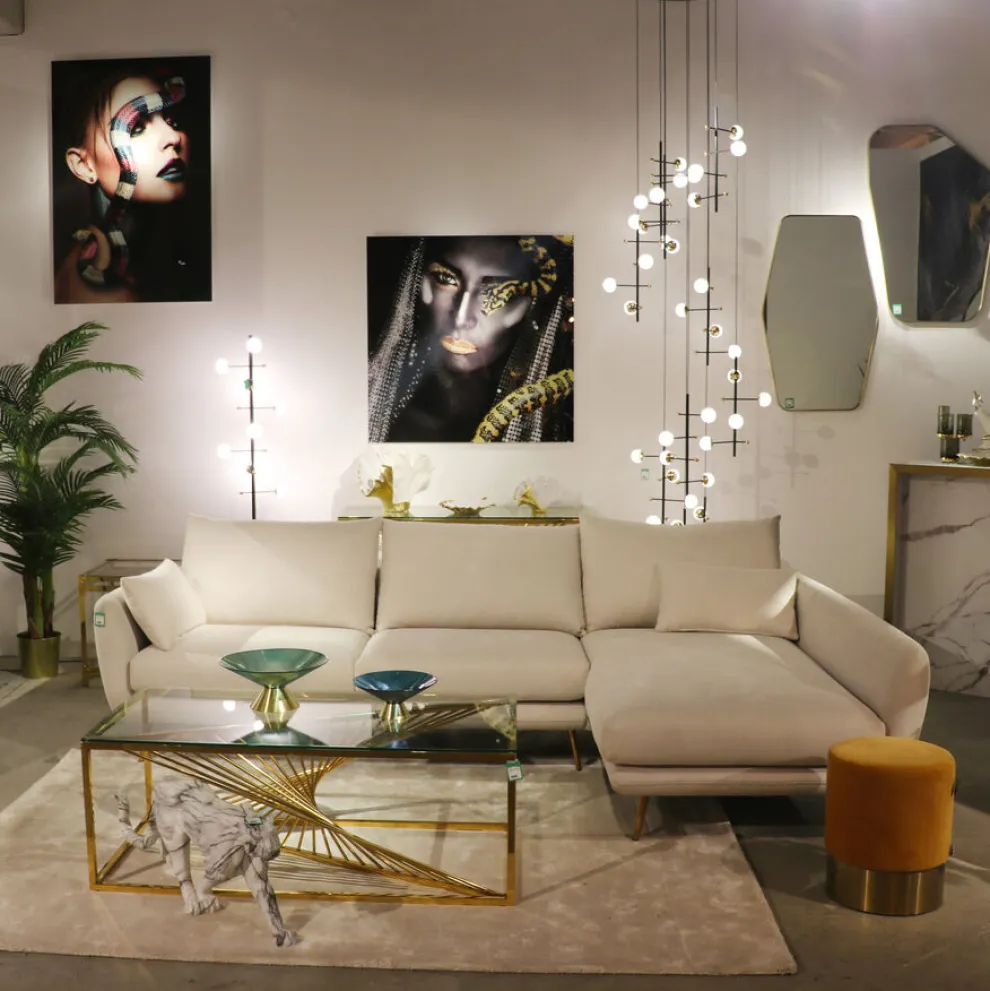 Hoekbank Amalfi Rechts Creme 275cm