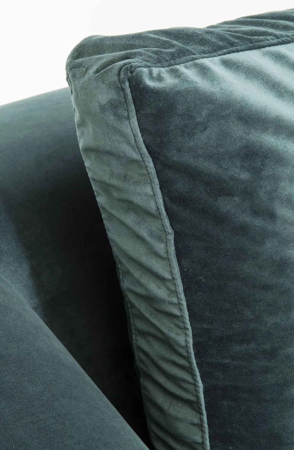 Hoekbank Gianni Fluweel Donkergroen Rechts Zwart