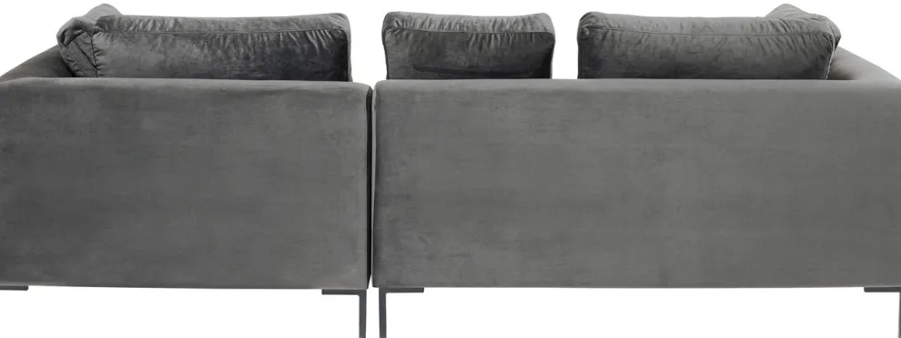 Hoekbank Gianni Klein Fluweel Grijs Rechts