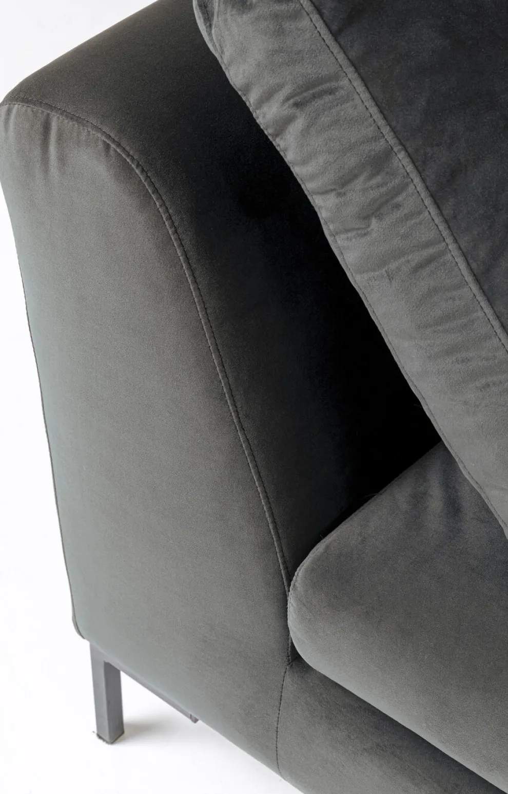 Hoekbank Gianni Klein Fluweel Grijs Rechts