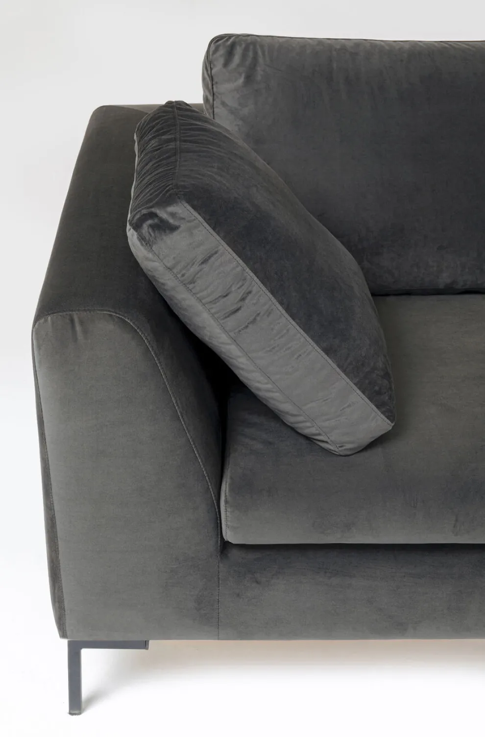 Hoekbank Gianni Klein Fluweel Grijs Rechts