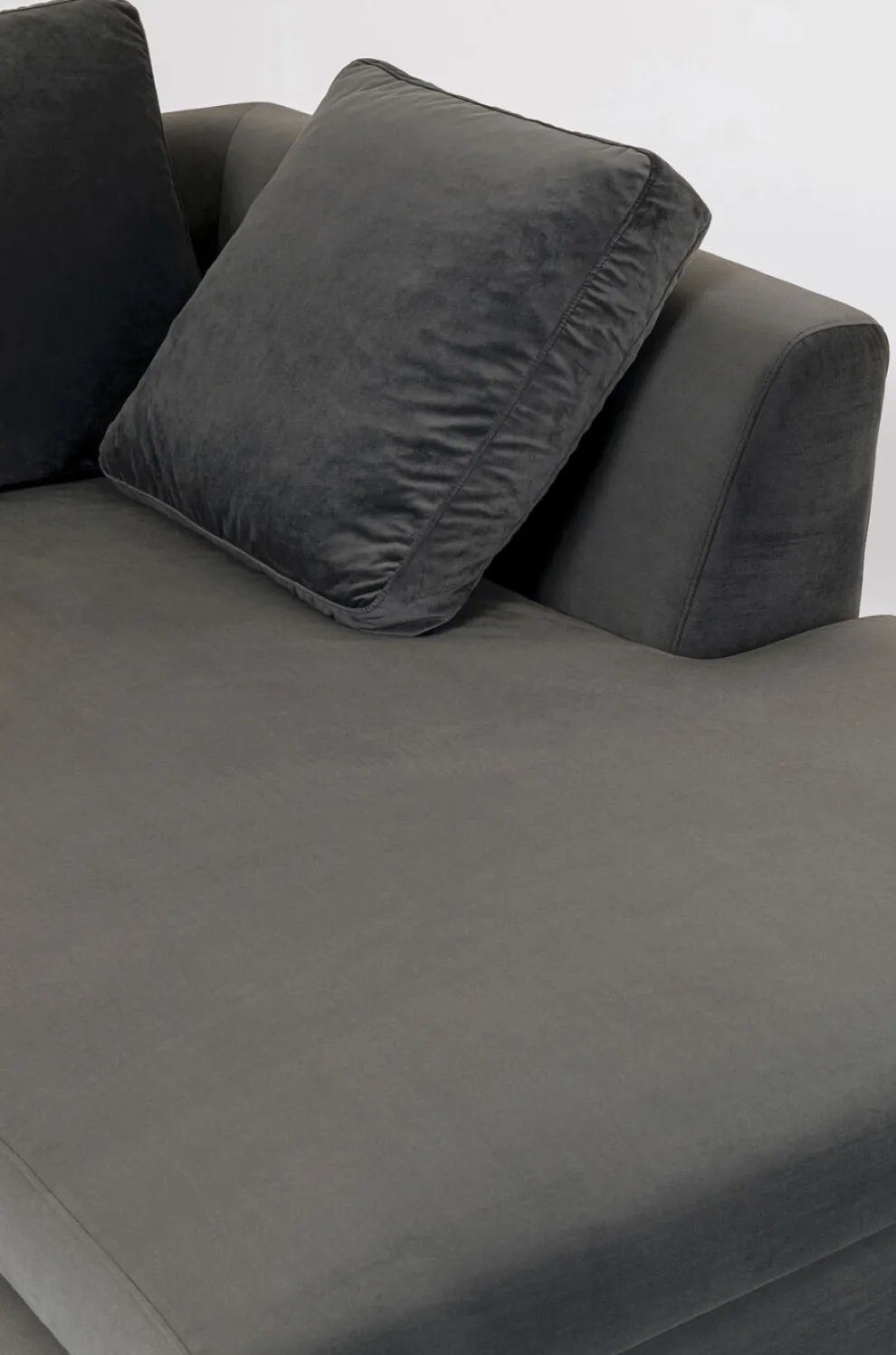 Hoekbank Gianni Klein Fluweel Grijs Rechts