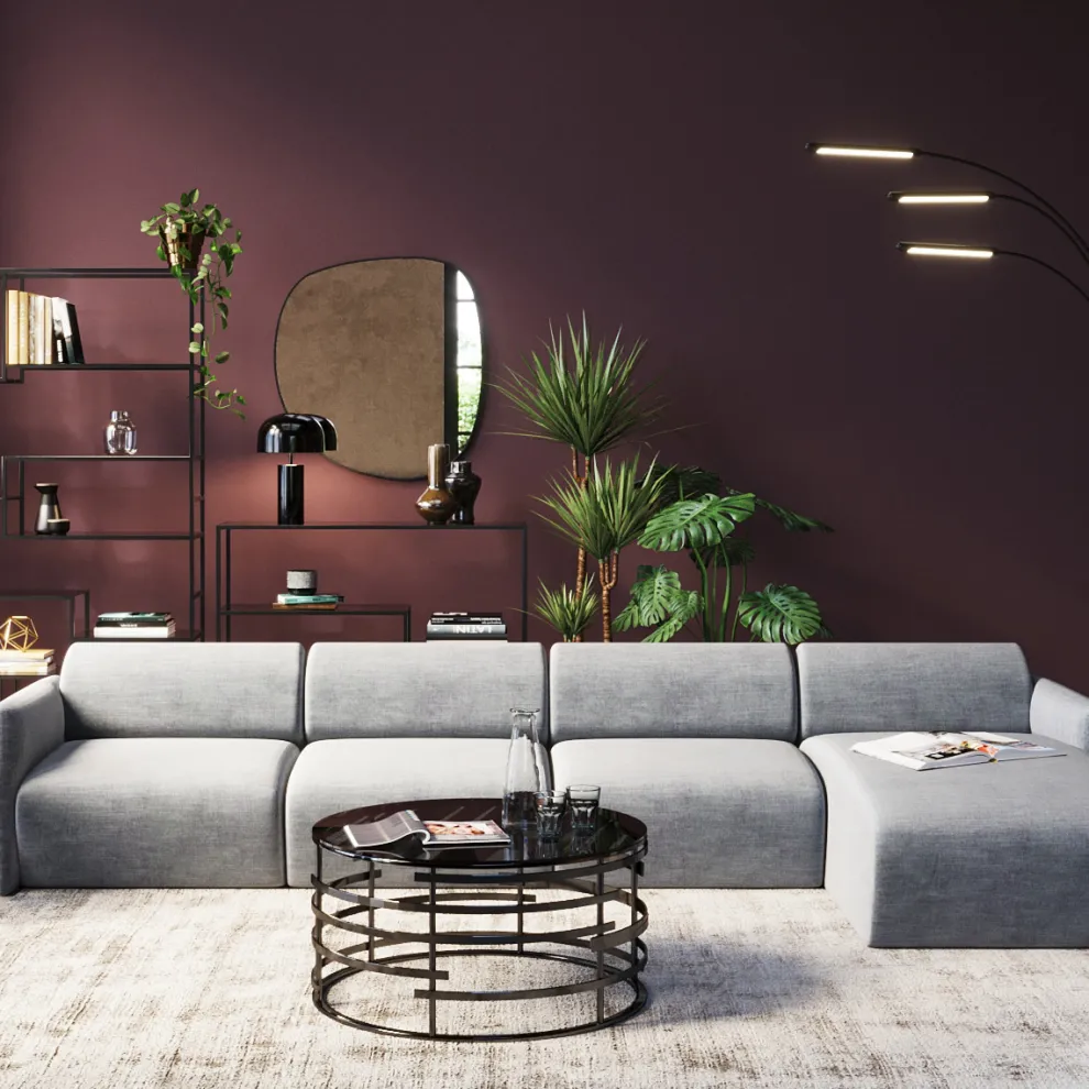 Hoekbank Lucca Grey Right 331cm