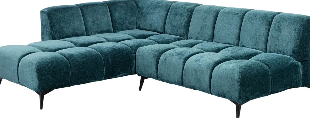 Hoekbank Nia Glam Dark Green Left 250cm