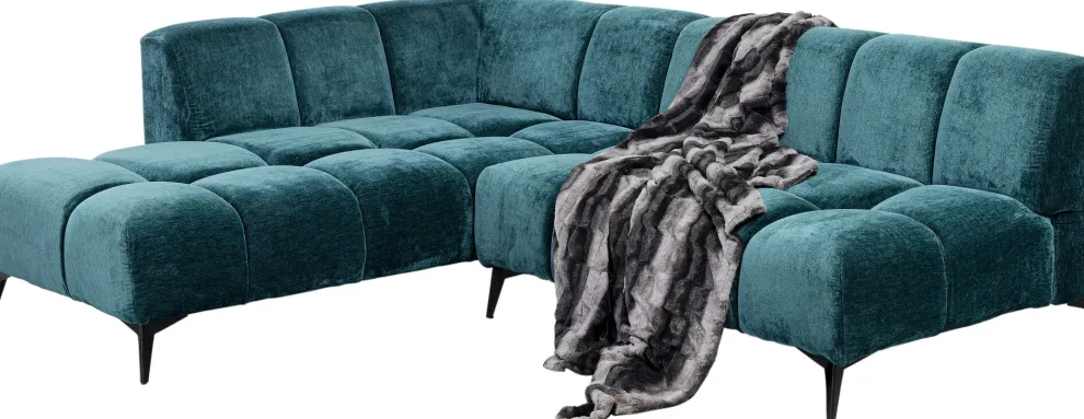 Hoekbank Nia Glam Dark Green Left 250cm