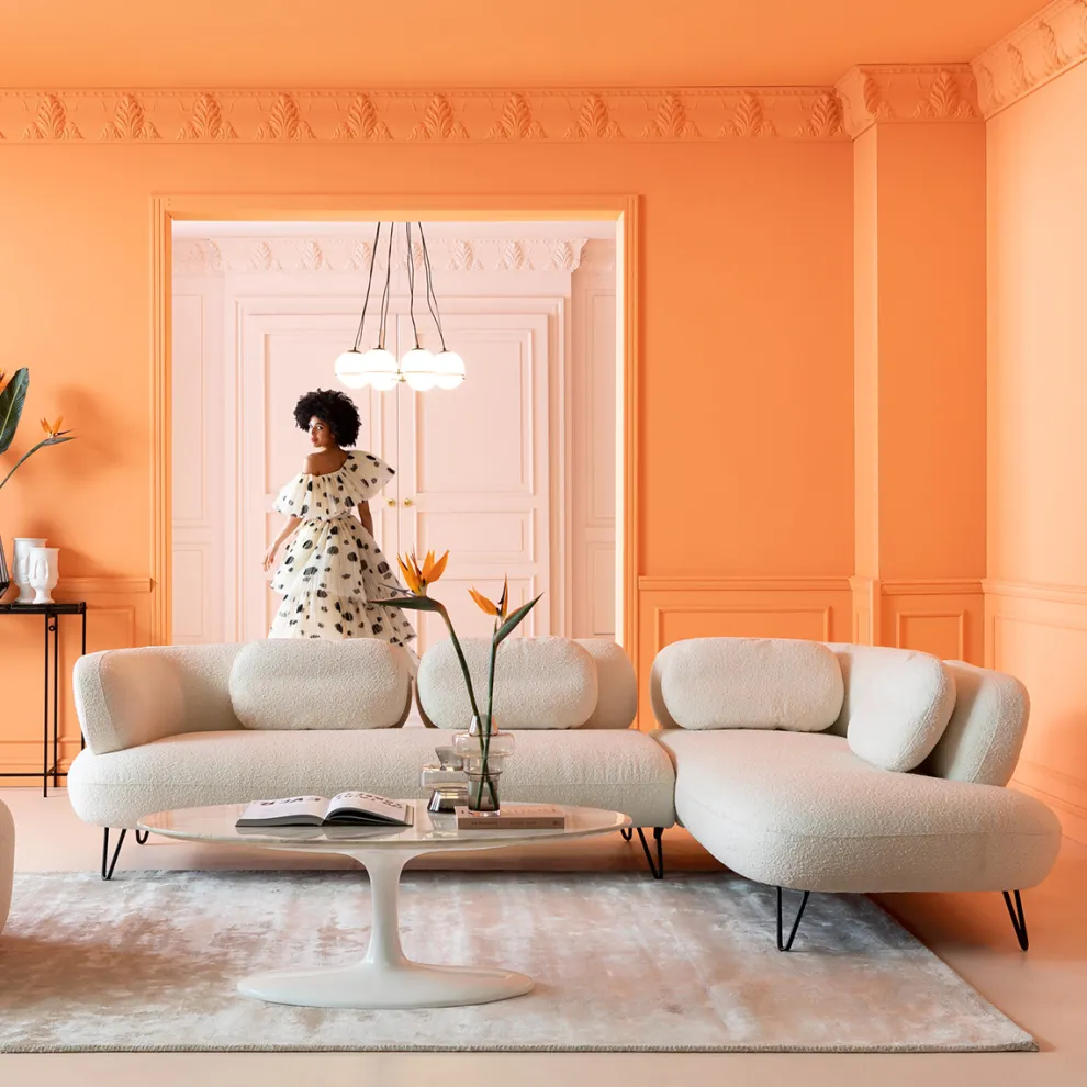 Hoekbank Peppo Wit 286cm