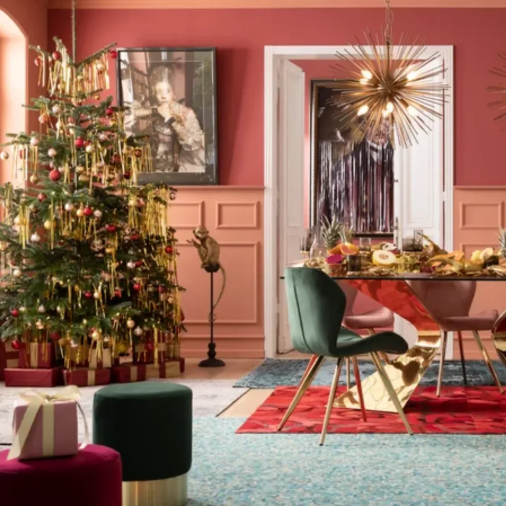 Kruk Cherry Donkergroen Messing Ø35cm