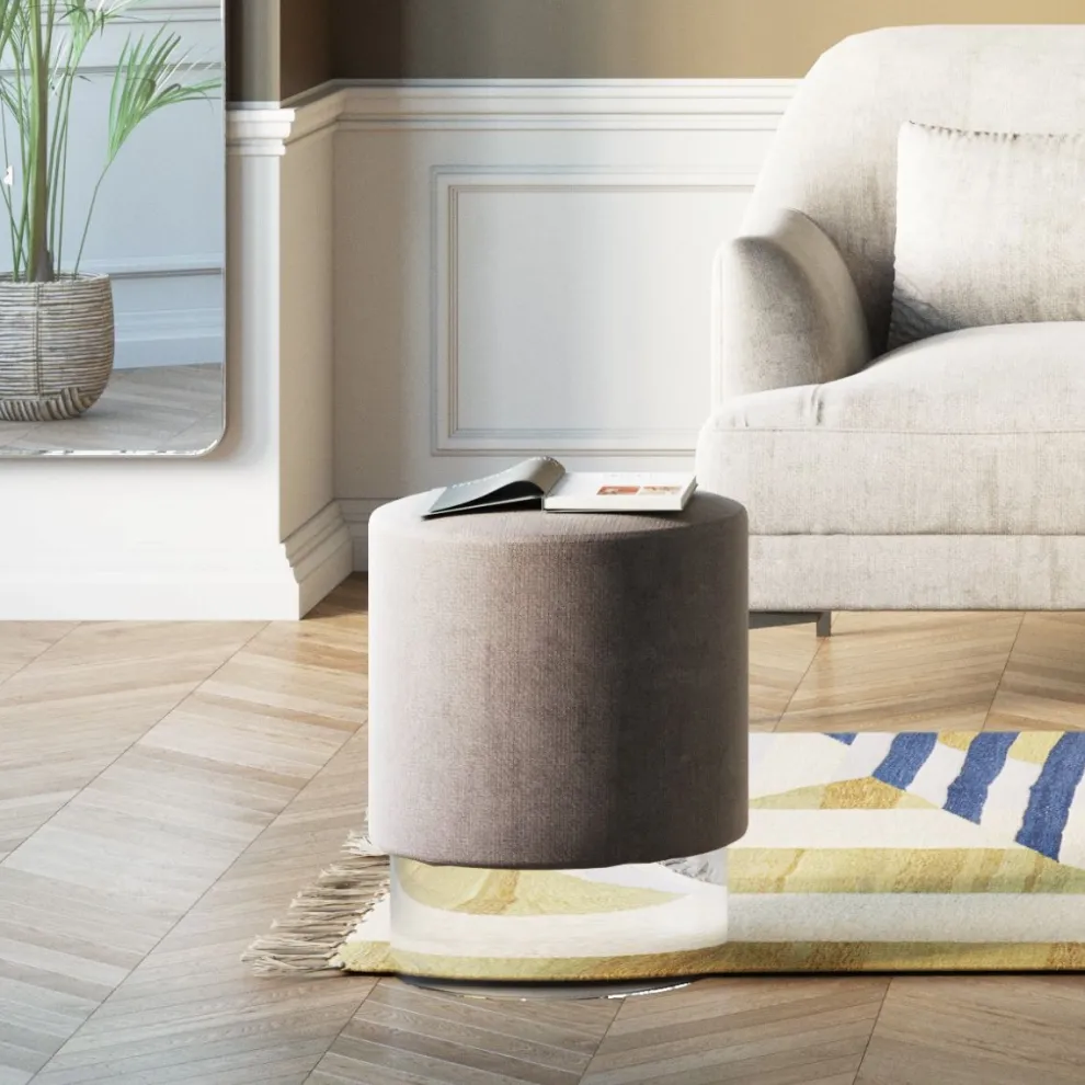 Kruk Cherry Lichtgrijs Zilver Ø35cm