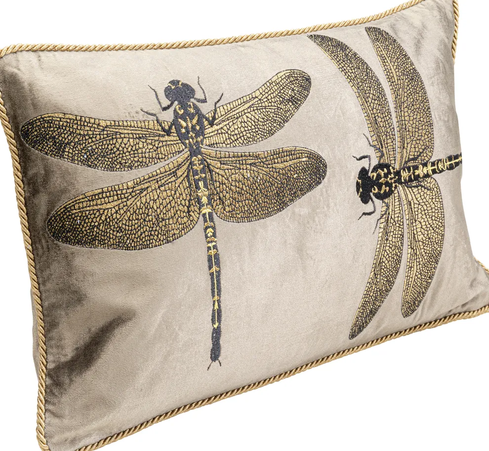 Kussen Glitter Dragonfly Brown 50x30cm