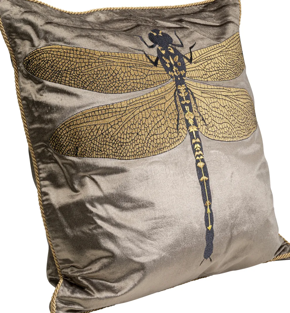 Kussen Glitter Dragonfly Brown 40x40cm