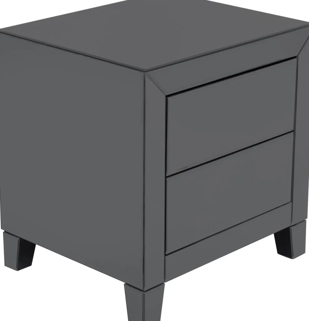 Nachtkastje Luxury Push 2 Lades Grijs