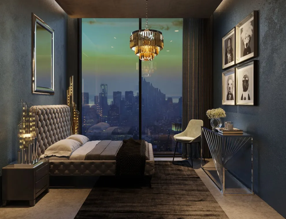 Nachtkastje Luxury Push 2 Lades Grijs