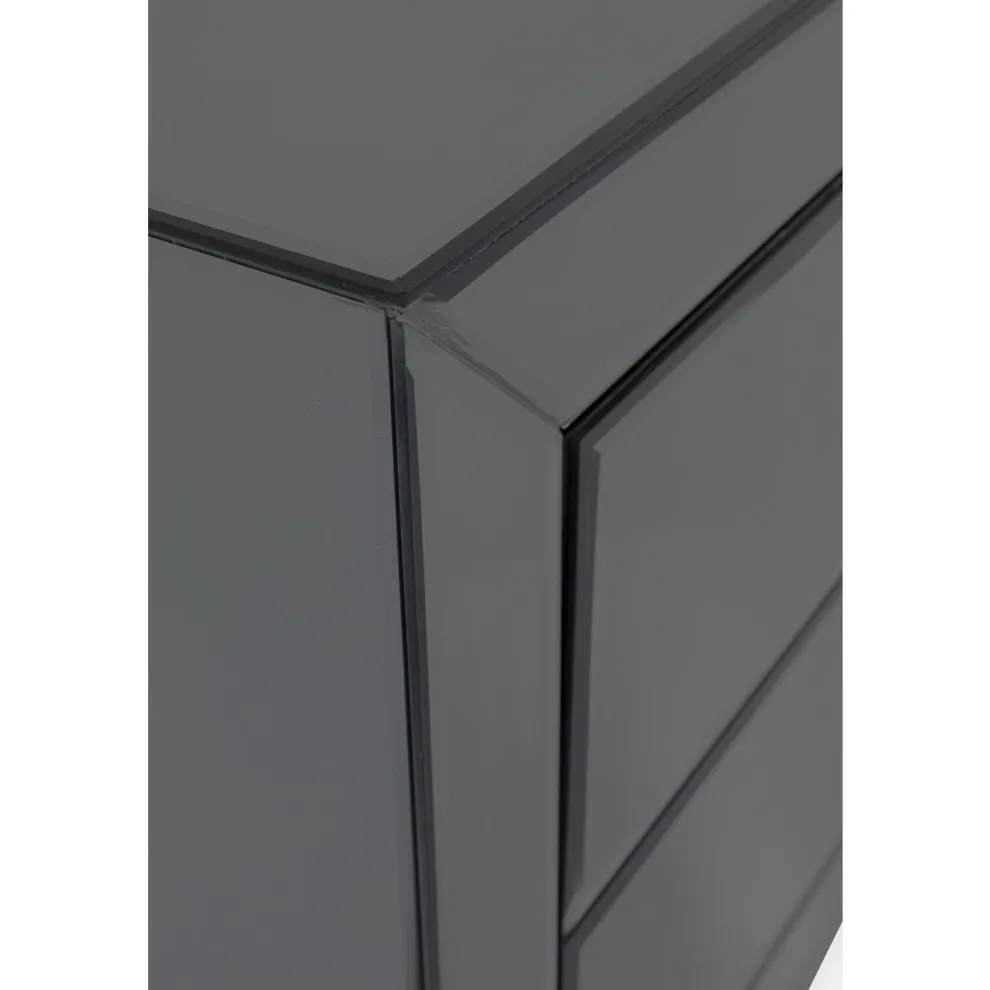 Nachtkastje Luxury Push 2 Lades Grijs