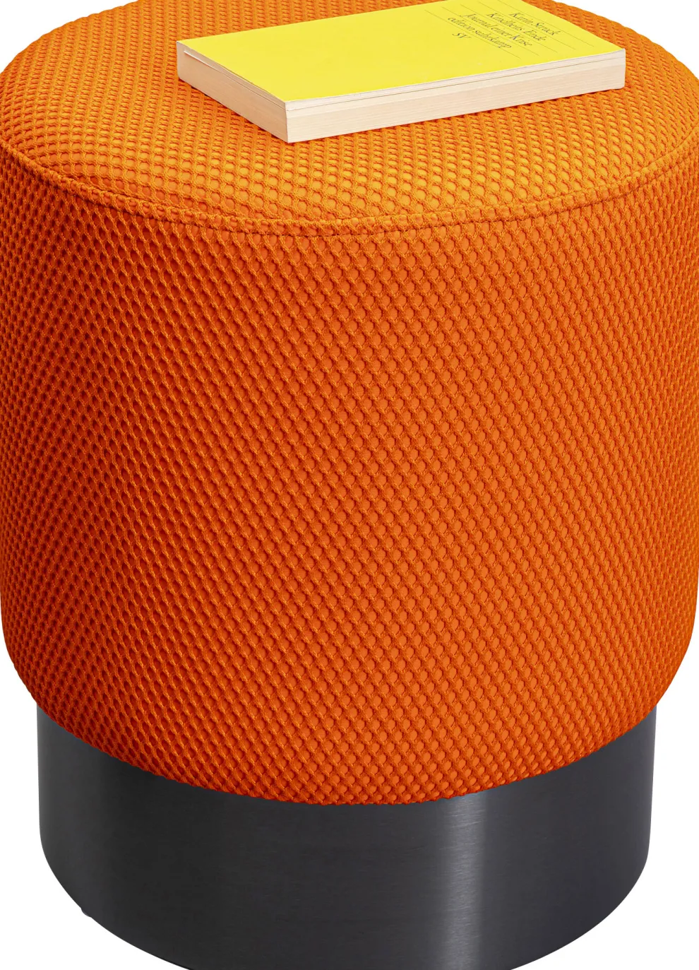 Poef Jody Orange Mesh Black 35cm