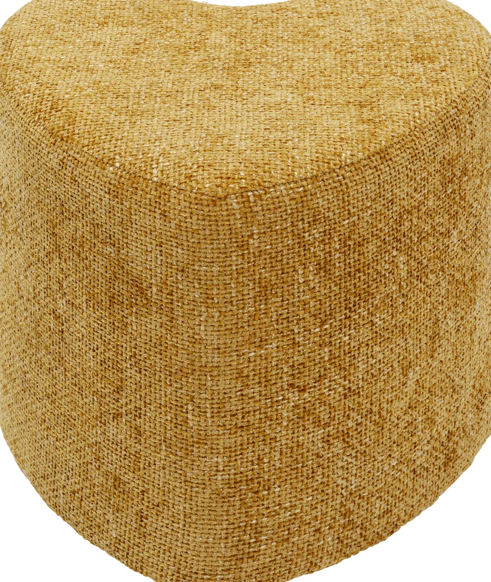 Poef Lovely Geel 36x34cm